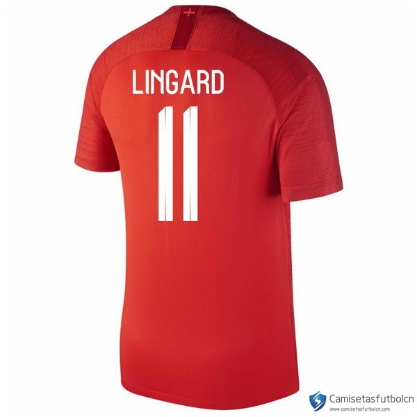 Camiseta Seleccion Inglaterra Segunda equipo Lingard 2018 Rojo